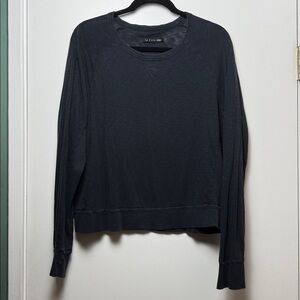 rag & bone Women's Long Sleeve Tee in Black - Size Large